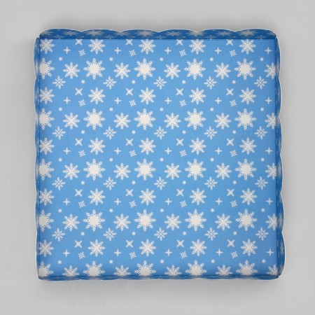 Cookie box, confectionery packaging, "snowman", 21x 21 x 3 cm, new year-4