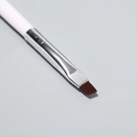 Brush for extensing and design of nails, beveled, 17.5 cm, d = 5 × 4 mm, white color-2