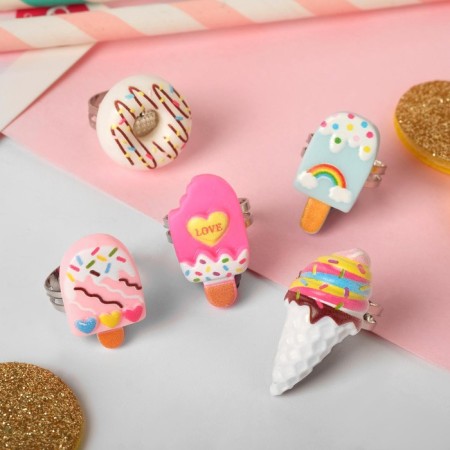 A set of children's rings "butterfly" sweets, shape mix, colored-2