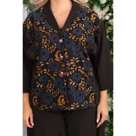 Female jacket, size 52, black color-11