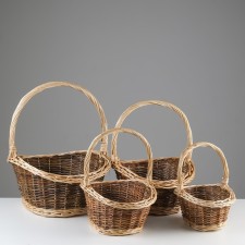 A set of wicker baskets, 4 pcs, 40x32x15 (40), 35x26x13 (35), 30x20x11 (30), 25x15x9 (25) cm