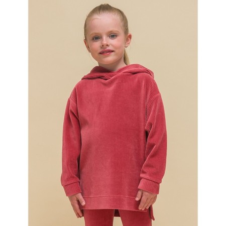 Sweatshirt for girls, height 98 cm, red color-4