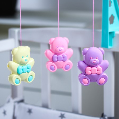 Мобиль музыкальный «Мишутки», 3 игрушки, заводной-1