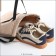 A bag for shoes with a pocket, textura, beige color