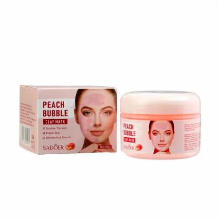 Bubble pink face mask, oxygen with peach, deep cleansing and moisturizing, 100 g