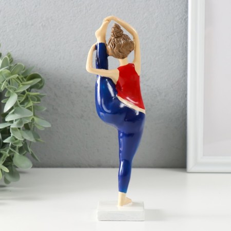 Souvenir Polystone "Pill - magnificent stretch" Red -blue 6x5x19.5 cm-2
