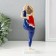 Souvenir Polystone "Pill - magnificent stretch" Red -blue 6x5x19.5 cm