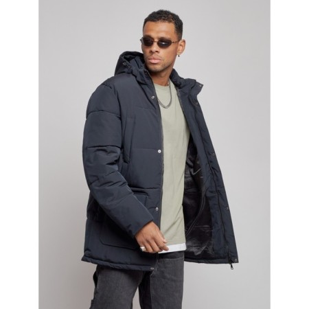 Extensive male winter park, size 48, dark blue color-6