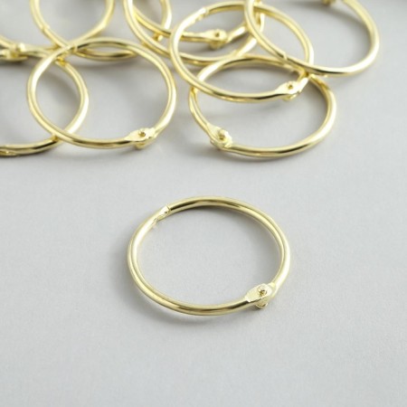 Rings for creativity (for photo albums) "gold" int. D = 3.5 cm external. D = 4 cm set 10 pcs-1