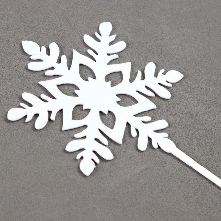 Set for decorating the cake "Snowflakes", 4 pcs., White color-1