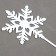 Set for decorating the cake "Snowflakes", 4 pcs., White color