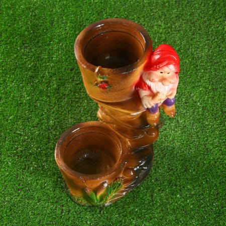 Figure Kashpo "Gnome with two Kashpo" 20x24x30cm-4