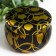 Casket Metal Round "Drawings with gold on white and black" mix 5.2x7.5x7.5 cm
