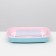 Rounded toilet with a mesh of 33.5 x 25 x 6 cm, pink/blue