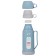 Thermos 1 l, with a glass flask, retains heat 12 hours, with a mug, blue