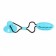 Dog toy "Ellipsoid for treats on the suction cup", 40 x 9 cm, blue