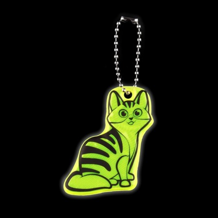 The reflective element "cat", bilateral, 5.9 × 4.7 cm, color mix-3