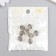 Bead for creativity Metal "Crown" silver 1.3x1.2 cm
