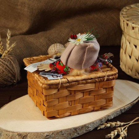 Amulet - Brownie casket, on a chest, 10x15x14 cm, mix-13