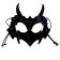Carnival mask "Skull with horns", black color