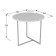 Table Commerce Albano, 550x550x500, white marble/chrome