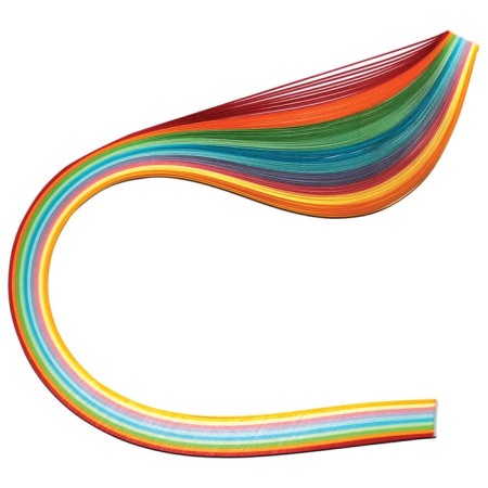 Quilling paper "Rainbow", 10 colors, (set of 100 pcs) 7 mm x 300 mm, 80 g/m2-1