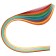 Quilling paper "Rainbow", 10 colors, (set of 100 pcs) 7 mm x 300 mm, 80 g/m2