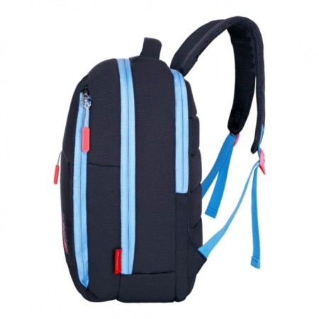 Youth backpack 39 x 26 x 10 cm, ergonomic back, Across G6, black/pink G-6-6-1