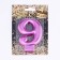 Candle for the Cake "European Giant", a number 9, 7 cm, purple metallic