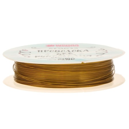 Wire for beadwork, diameter: 0.3 mm, length: 10 m, gold color-1