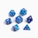 A set of cubes for D&D (Dungeons and Dragons, DND) "Game time", Series: D&D, 7 pcs, blue-blue