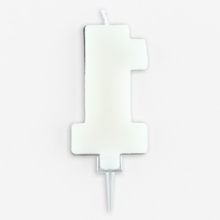 A candle for a cake, a figure with a shaker “1”, 9.5 x 3.8 cm.-2