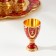 Set of wine jug, 6 glasses and tray "Türkiye. Flowers and patterns" red with gold