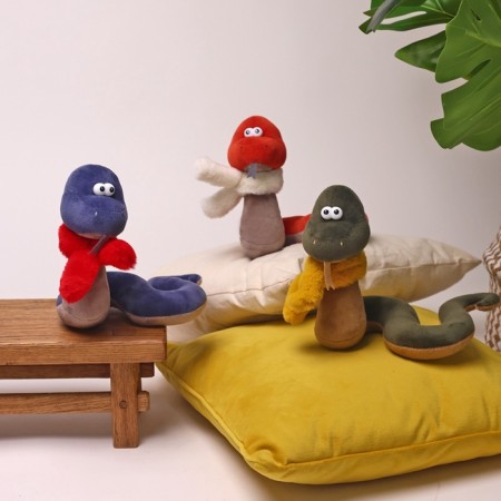 New Year! Soft toy "Snake Arkashka", 15 cm, blue color-5