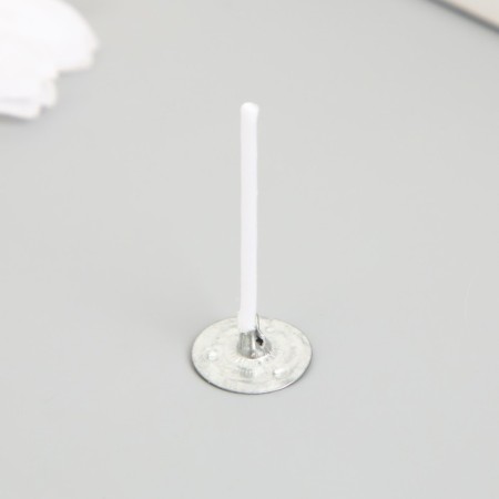 Cotton flash wick, white metal 2.6 cm