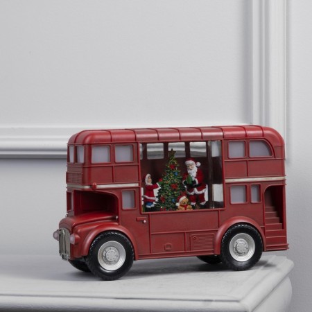LED figure "Bus" 30 × 19 × 11 cm, plastic, AAX3 batteries (not complete), USB, glow warm white-1