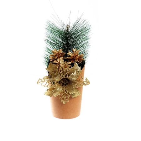 New Year's composition "Golden flower with a twig"
