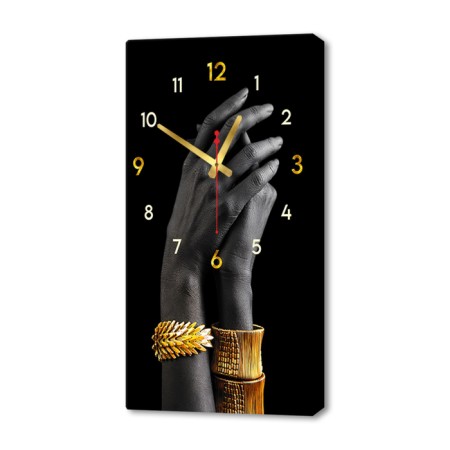 Carty watch Wall interior "hands in gold bracelets", silent, 35 x 60 cm