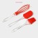 A set for baking the share “ice. Maxi ”, 3 objects: blade 24 cm, brush 22 cm, corolla 26 cm, red color