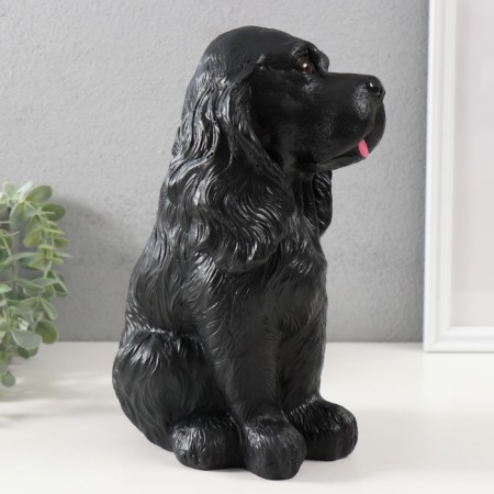 Piggy bank "Puppy Spaniel" (black), 24.5 cm-2