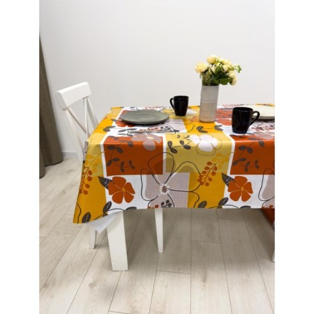 Camelia oilcloth 140 cm, roll 20 m, drawing "Orange"-1
