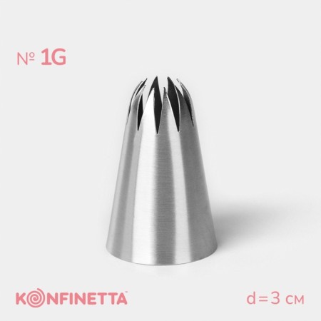 Konfinett Konfinett Nazadka “Closed Star”, D = 3 cm, Exit 0.9 cm, stainless steel