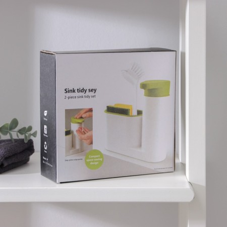 Stand for bathrooms and kitchen supplies with a dispenser, 6 × 17.5 × 19 cm, color mix-5