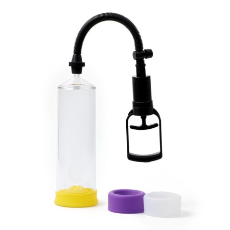 Pump for penis of the oki, vacuum, piston, ABS plastic, 23 cm, transparent-1