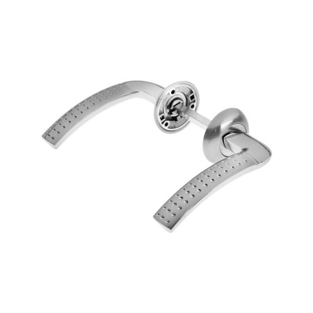 Door handle df 26, square 150, chrome color, matte chrome-1
