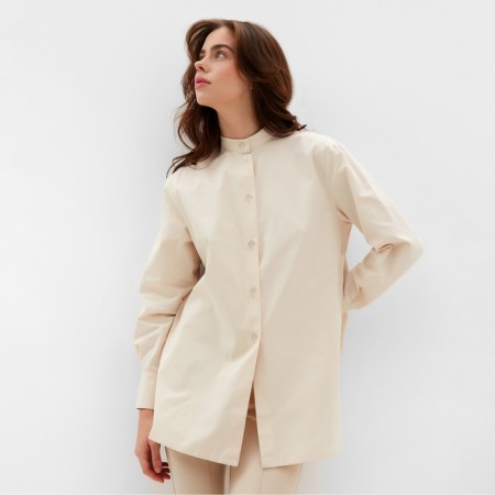 Women's shirt minku: casual collection beige color, river 48-2