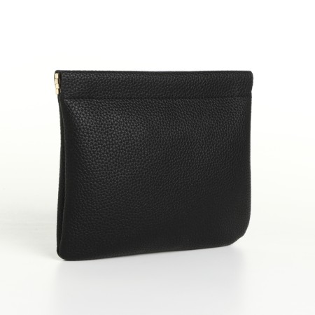 Cosmetic bag on the spring, black color