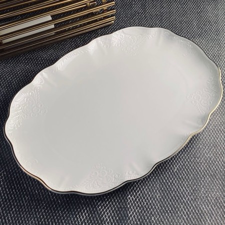 Dish Lenardi Maria Gold, porcelain, length 41 cm
