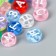 Beads for creativity plastic "Russian letters" transparent-color, circle set 10 grams 0.7x0.7 cm