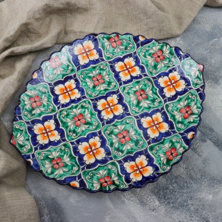 Frog Oval Rishtan Ceramics 42cm-4